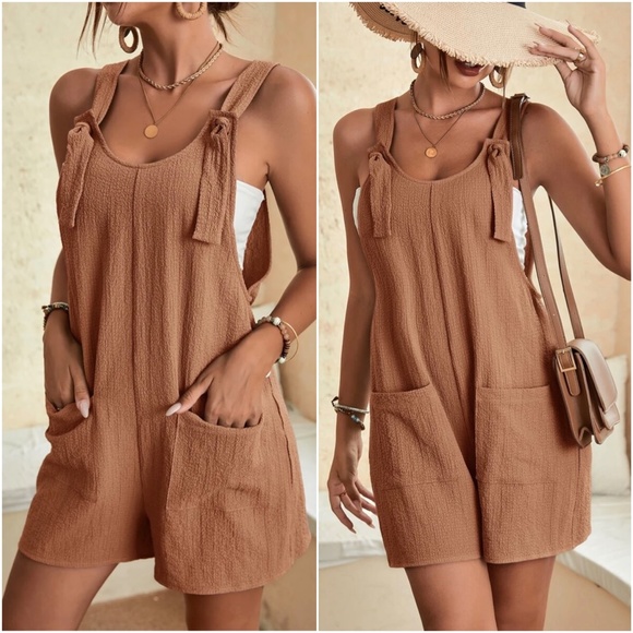 Boho Pocket Casual Minimalist Romper - Picture 9 of 12